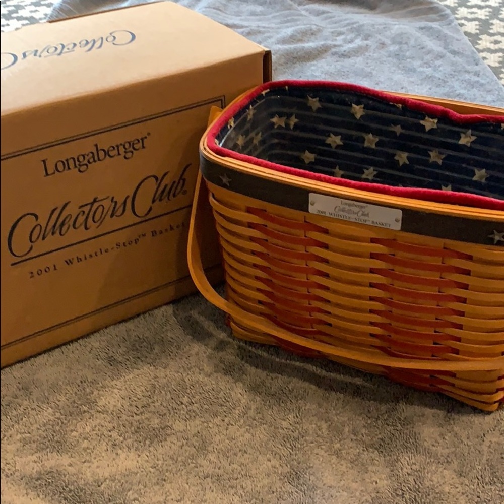 Longaberger CC 2001 Whistle Stop basket combo